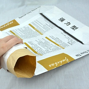 kraft paper bag with square bottom valve port for tile adhesive, cement packing
