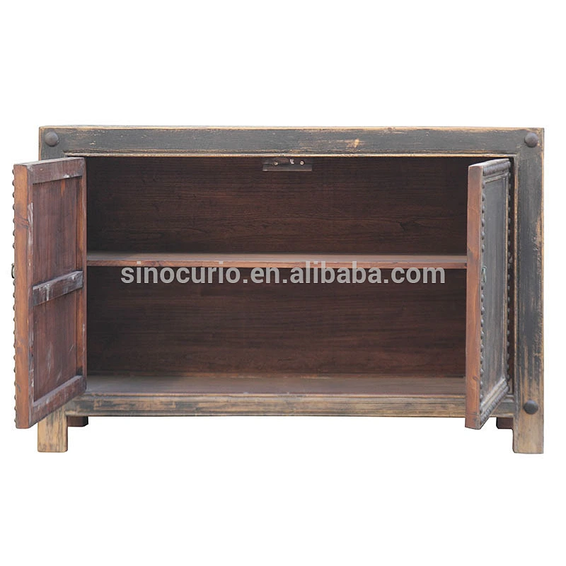china wholesale antique furniture distressed black shoe rack cabinet