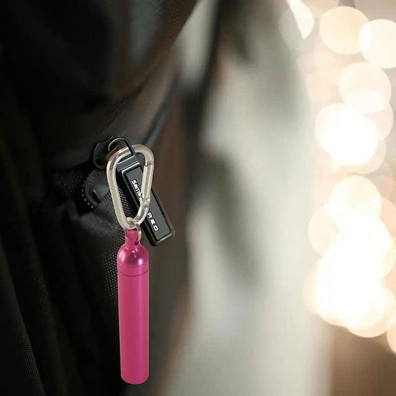 2018 HOT SELLING 1AAA BATTERY ALUMINIUM FLASHLIGHT TORCH 60 LUMENS PINK COLOR KEYCHAIN LIGHT