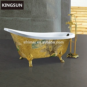 Clawfoot tub small deep classic luxury bathtub with four legs