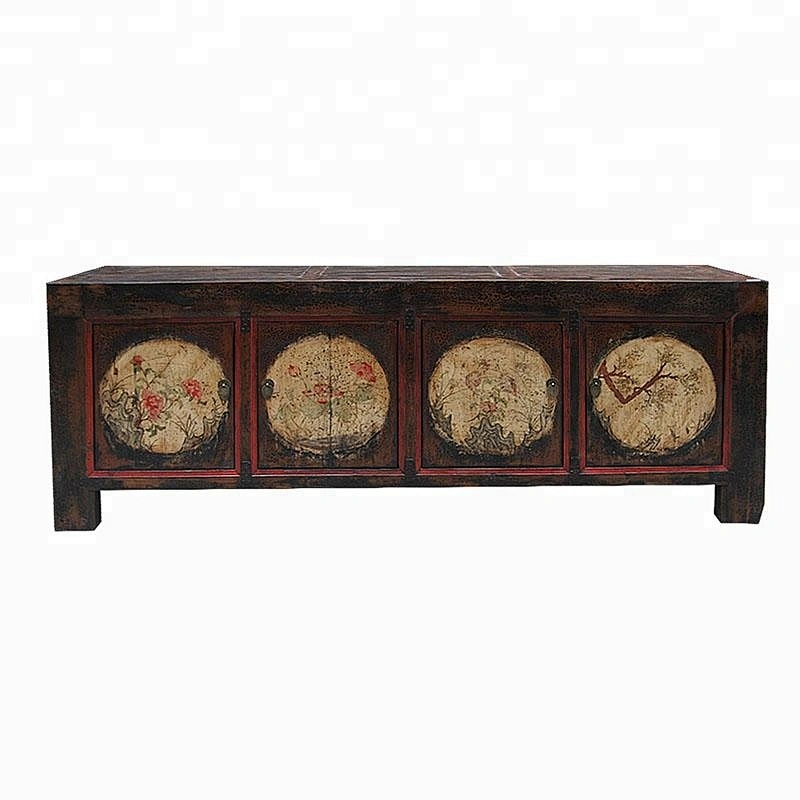 oriental distressed painted furniture for stores use