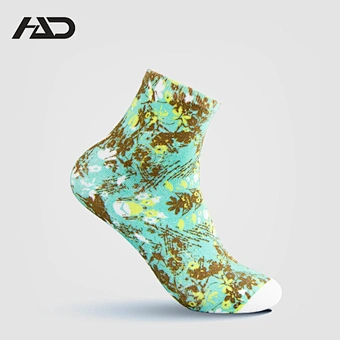 Colorful Small MOQ Custom Women Digital Print Short Ankle Socks