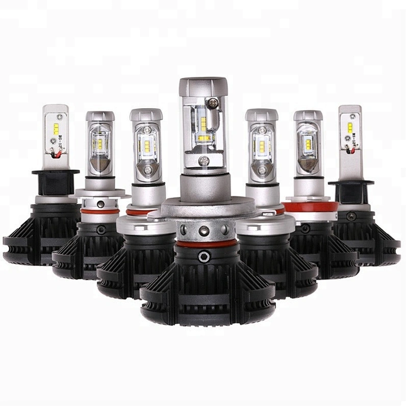 3 color X3 50W Fanless Auto Car Light H7 HB2 9008 H4 H11 H16 9004 9007 9005 9006 H1 H3 HB3 HB4 ZES LED Headlight Bulb Kit