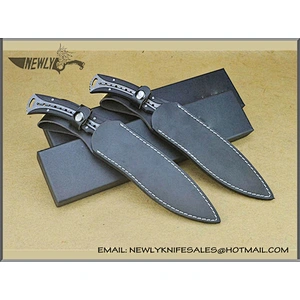 Good Quality G10 Handle Granite-wash Blade D2 Steel Tactical Knife Rescue Cutter