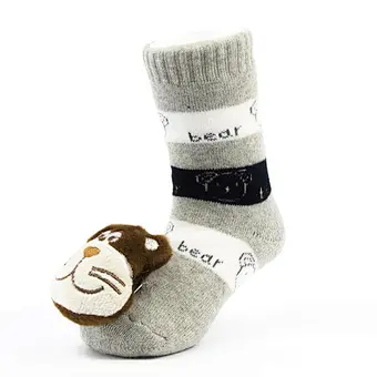 Oem Custom 3d cartoon pattern newborn cotton ankle socks non slip infant rubber sole toddler Socks baby cute kids