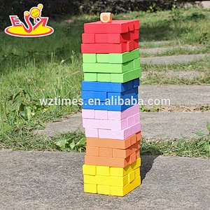 Großhandel bunte 55 stücke kinder holzziegelsteine ​​spielzeug lustige baby holzziegelsteine ​​spielzeug beste kleinkind blöcke puzzle W13D133