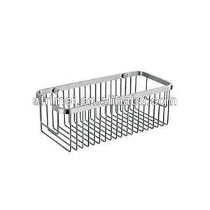 Hot Sale High Quality Wall Mounted Multi Functional Grid Rectangle Stainless Steel Wire Mesh Storage Baskets KL-WL206