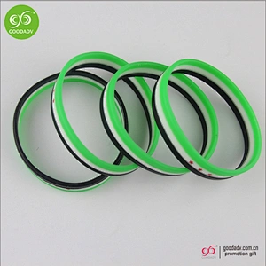 Customized design high quality advertising gift thin silicone wristband