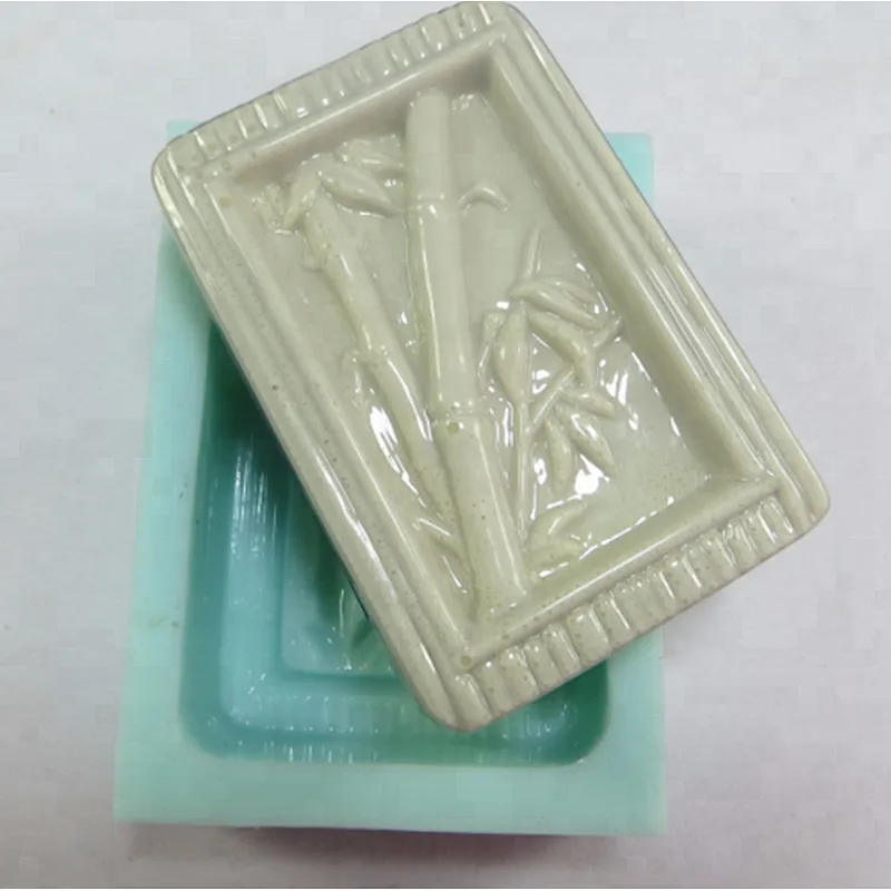 QT0034 Forest style Bamboo pattern silicone soap mold silicone handmade Candle moulds