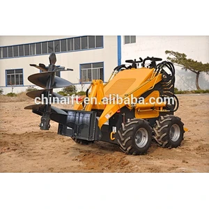 skid steer loader construction rock drilling machine
