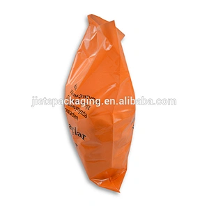 hot sale custom logo orange pe garment plastic packaging bag
