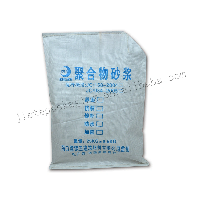 Cheap white plastic cement sack pp woven mortar packaging bag for tile adhesive