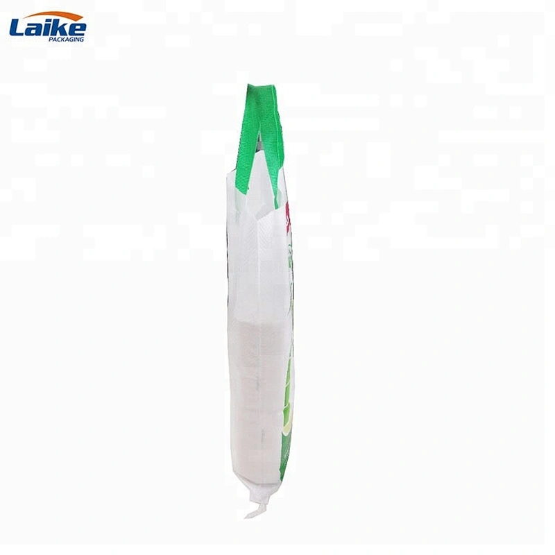 Agricultural bopp laminated pp woven sugar packing bag 5kg 25kg 50kg with handles