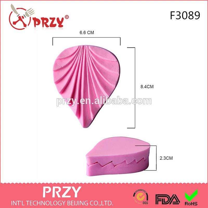 F3089 PRZY Leaf silicone cake mold-toxic green fondant cake baking mould