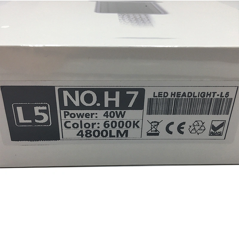 Factory direct supply auto parts L5 h7 40W LED headlight bulbs for cars and motorcycles