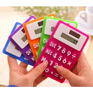 8 digital solar electronic folder silicone calculator