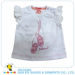 Summer single jersey comfortable sweet teen kids girls t-shirt