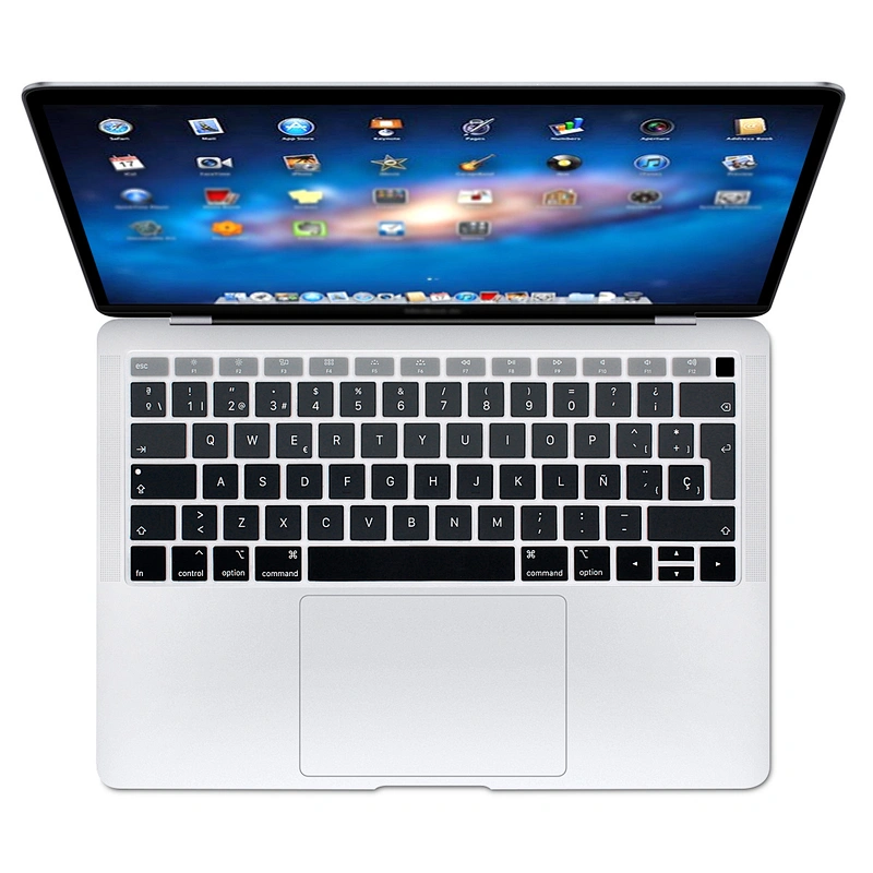 spanish  keyboard cover Rainbow Silicone Keyboard Skin Cover For Macbook Air 13