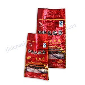 Red foil laminated 5kg transparent pp woven rice packaging bag
