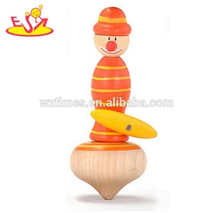 wholesale intelligent wooden toy spinning top for children W01B022