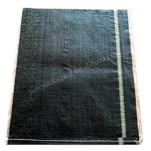 Black plastic pp woven black pp shopping bag