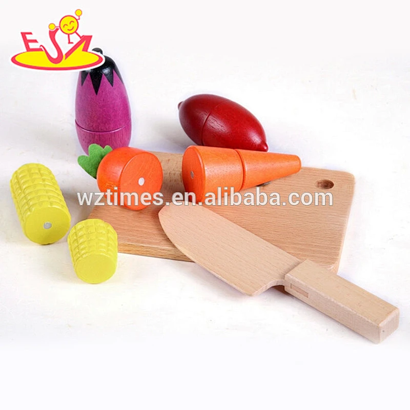 wholesale hot sale wooden fruit vegetable cutting toy for sale W10B142