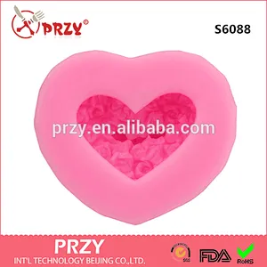 Heart shape jewelry box silicone mold for soap DIY silicone molds