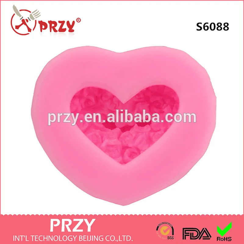 Heart shape jewelry box silicone mold for soap DIY silicone molds