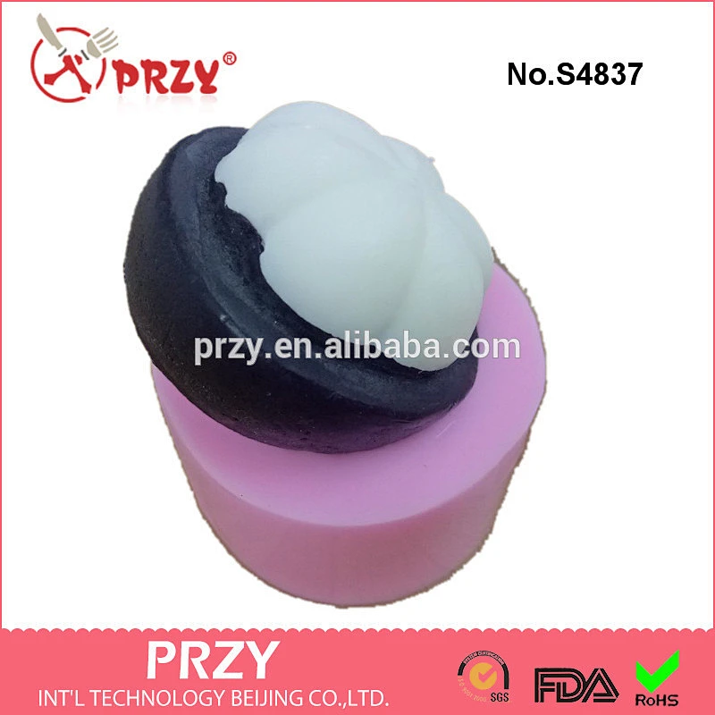 S4837 Mangosteen shape soap mould fruit silicone soap mold candle mold 3D chocolate mold