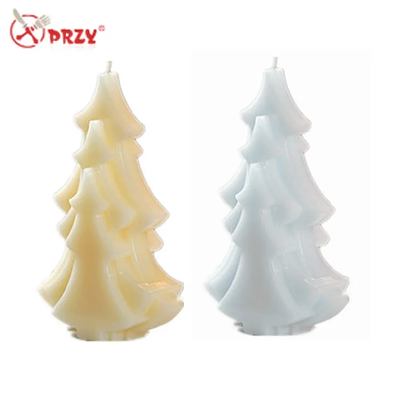 Creative 3d Christmas Tree shaped candle mold silicone DIY handmade soap silicone molds
