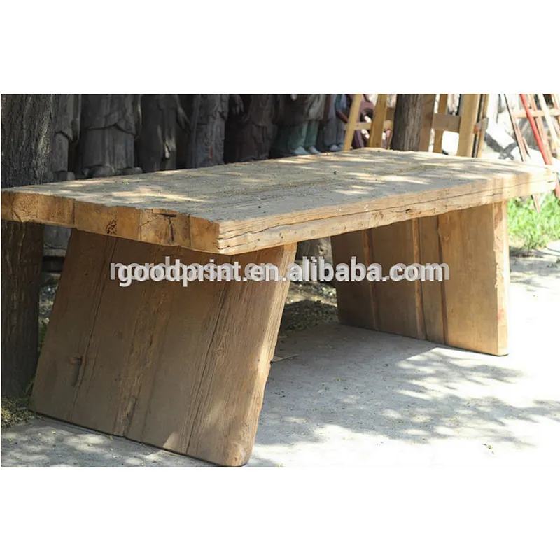 Dining Room Furniture Rustic Wood Square Top Recycled Furniture Dining Table