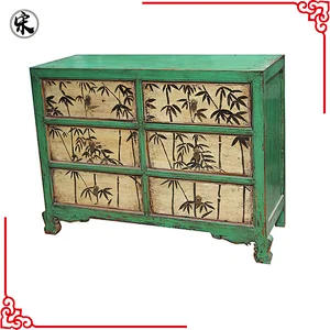 oriental storage painted furniture for stores use