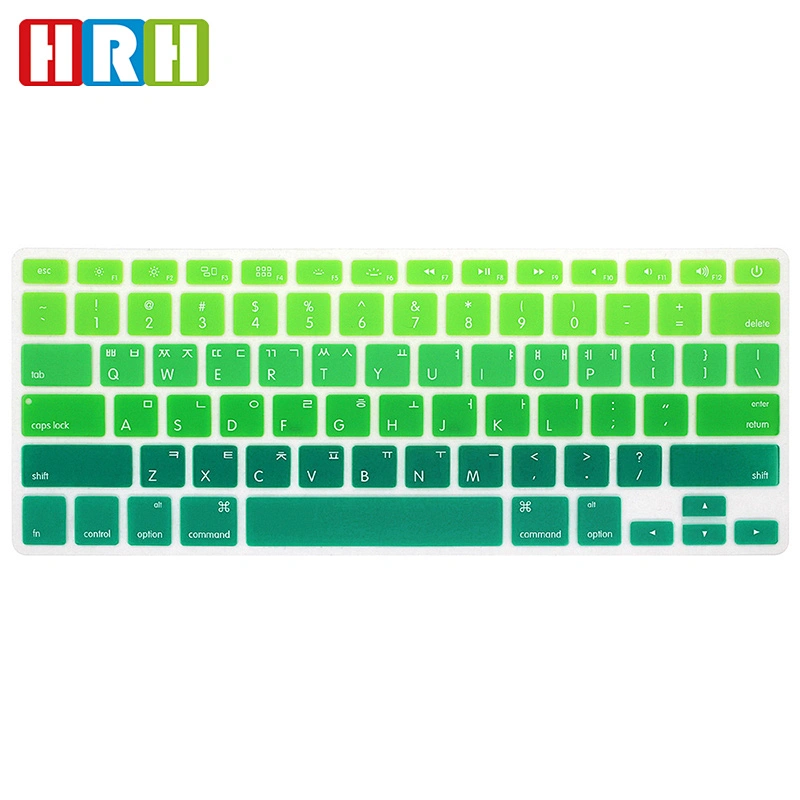 English Version Ombre Color Silicone Keyboard Cover Skin laptop keyboard skin for Macbook Pro Air Retina 13 15 17 Korean