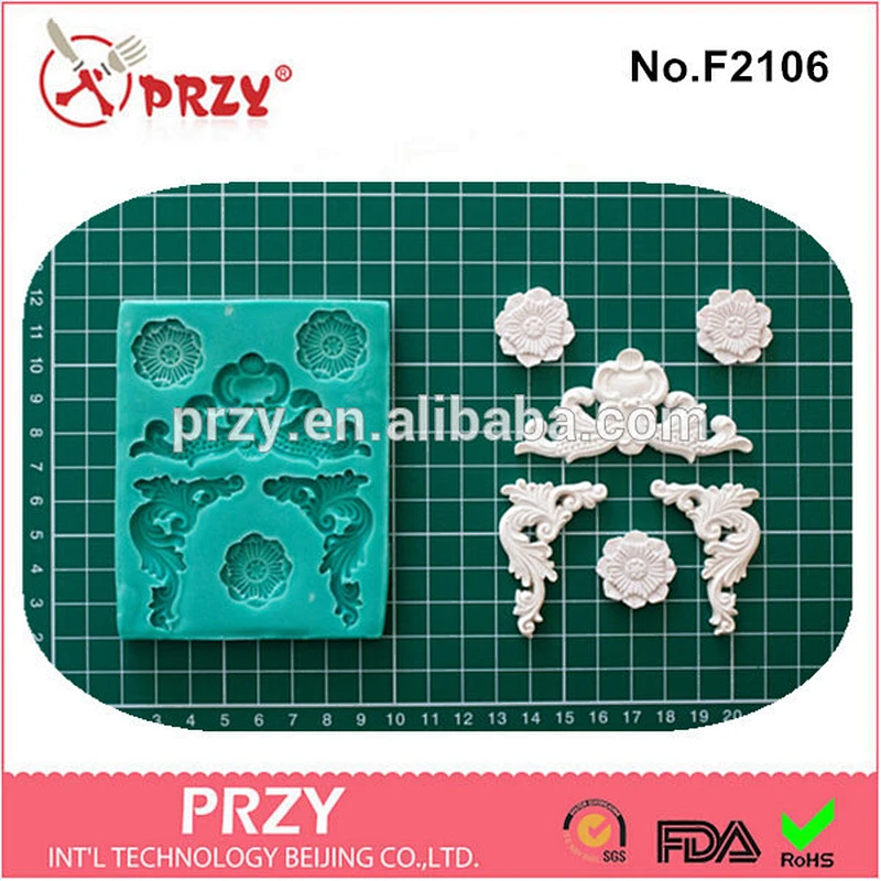 F2106 PRZY high quality silicone fondant pastry mold