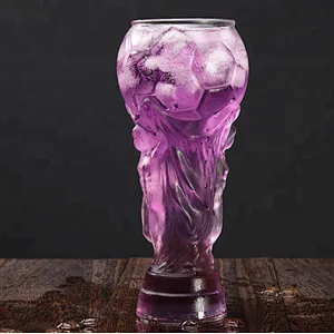 450ml Wholesale 2018 World Cup Hercules Shape Glass Beer Cup, Wine cup