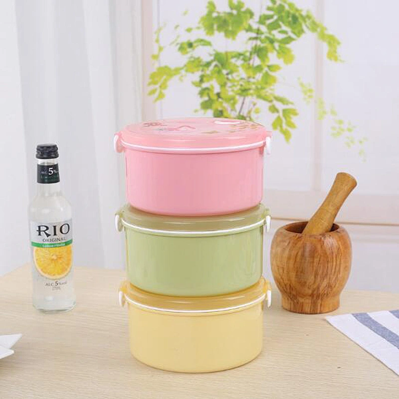 Adorable Fruit Pattern Microwave Double Layer Lunch Box For Kids With High Quality