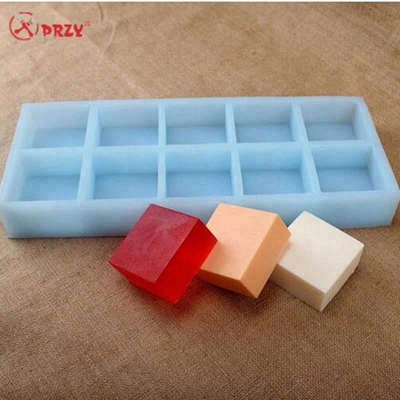 10 Cavities square soap molds silicone Square Tray mould for making Soap
