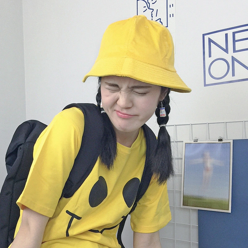 2019 custom hip hop Japan Yellow style bucket hats UV protect print bucket hats fishing cap