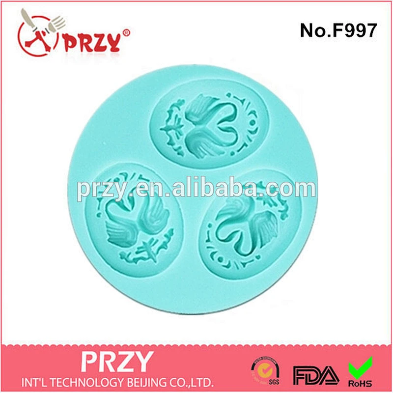 F997 food grade swan silicone fondant mold factory price for sale