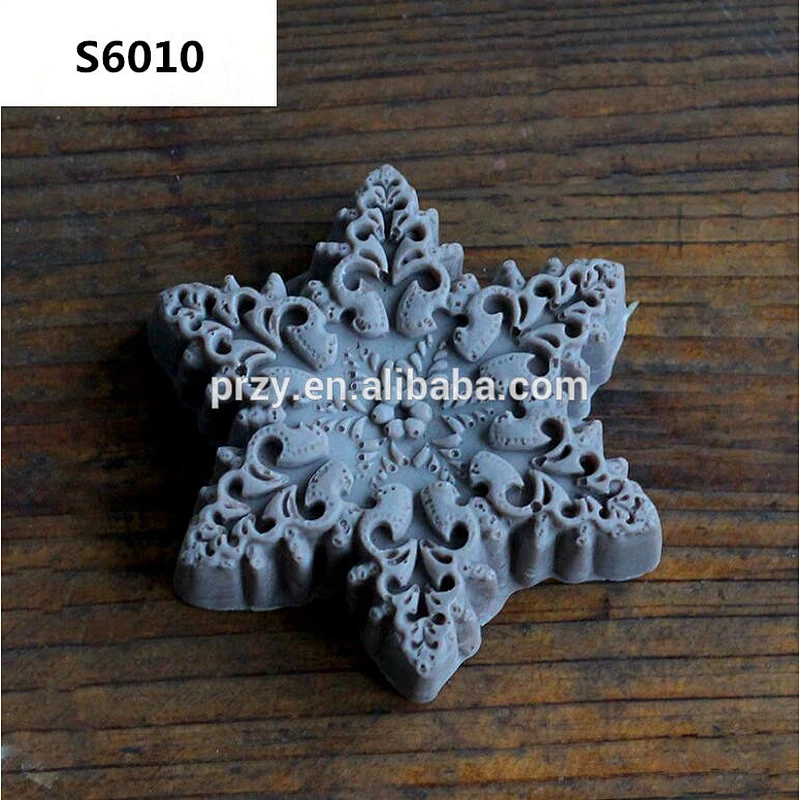 New design snowflake handmade silicone soap mold chocolate mold