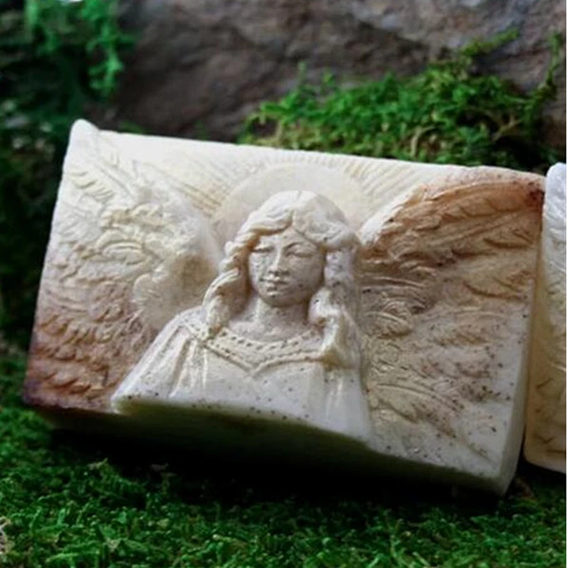Winged Angel olive soap, silicone mold