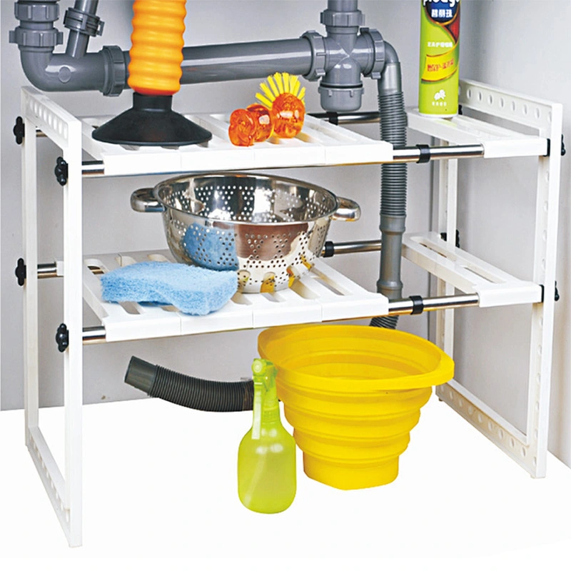 2 tier multifunctional storage rack/grocery rack/kitchen utensil drying rack
