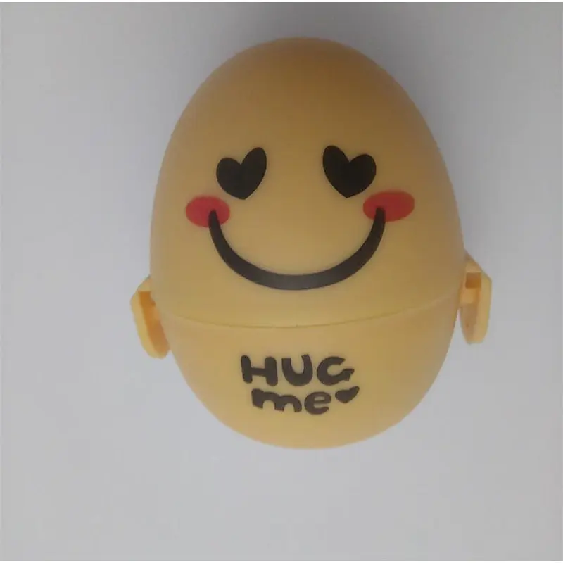 Wholesale smile face egg shape makeup sponge case holder for travel