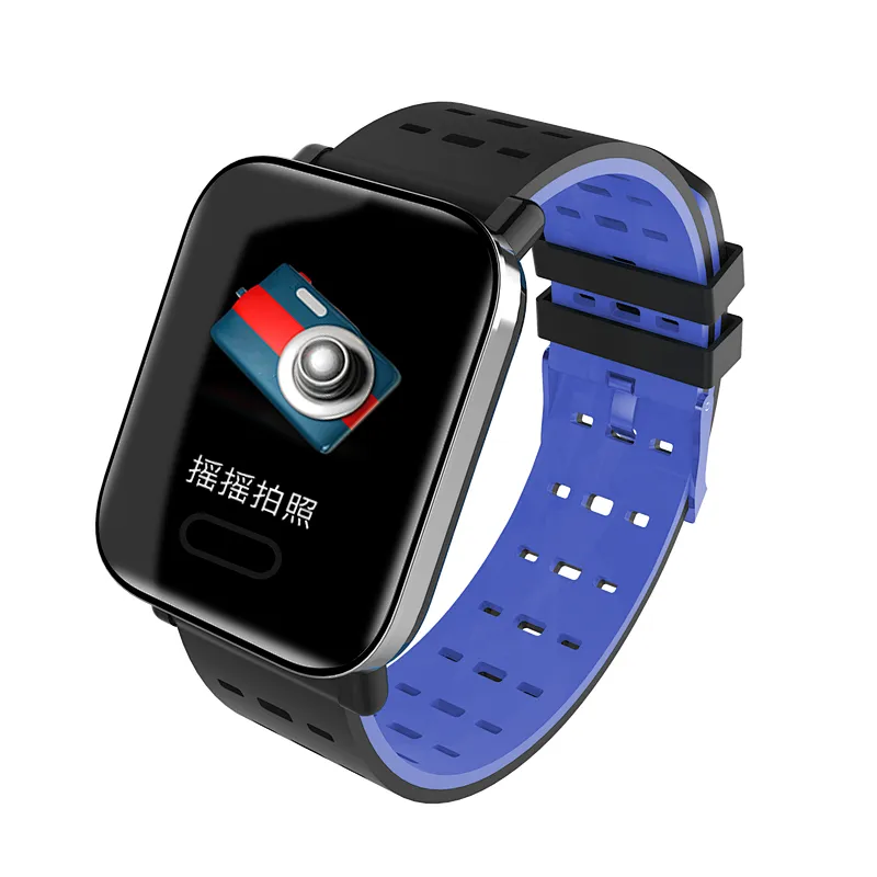 Hot Large Color Screen Heart Rate Blood Pressure Fitness Tracker waterproof Watch Bracelet