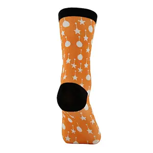 High Technique Digital Printing Crew Sock Christmas Bamboo casual Style  Fashion haqppy Sock  Women