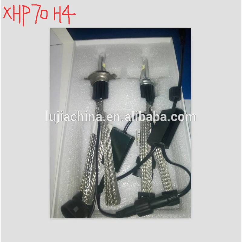 Super Bright Led Headlight L7 60w 120w 13200lm H4 Crees Xhp70 Headlight Conversion Kit Replace Halogen Xenon bulbs