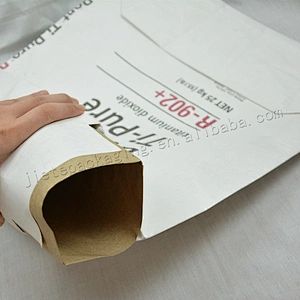 Stand up multilayer kraft paper valve bag for chemical and Ti-Pure,paper carry bags