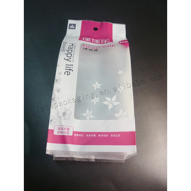 Plastic supermarket bag for bath ball with hang hole