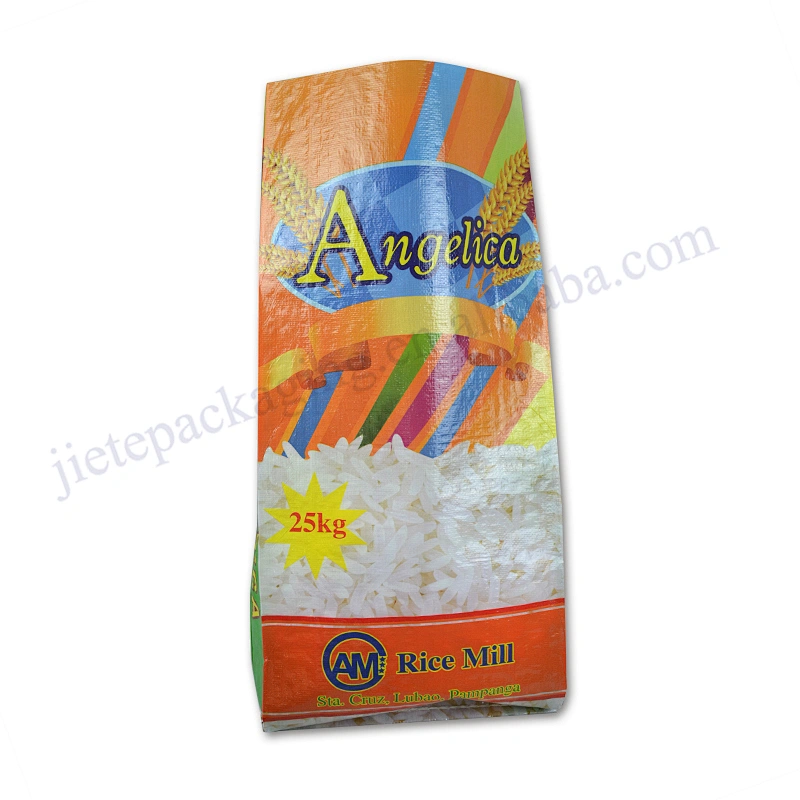 China supplier customized 25kg pp woven rice packaging bag for grain