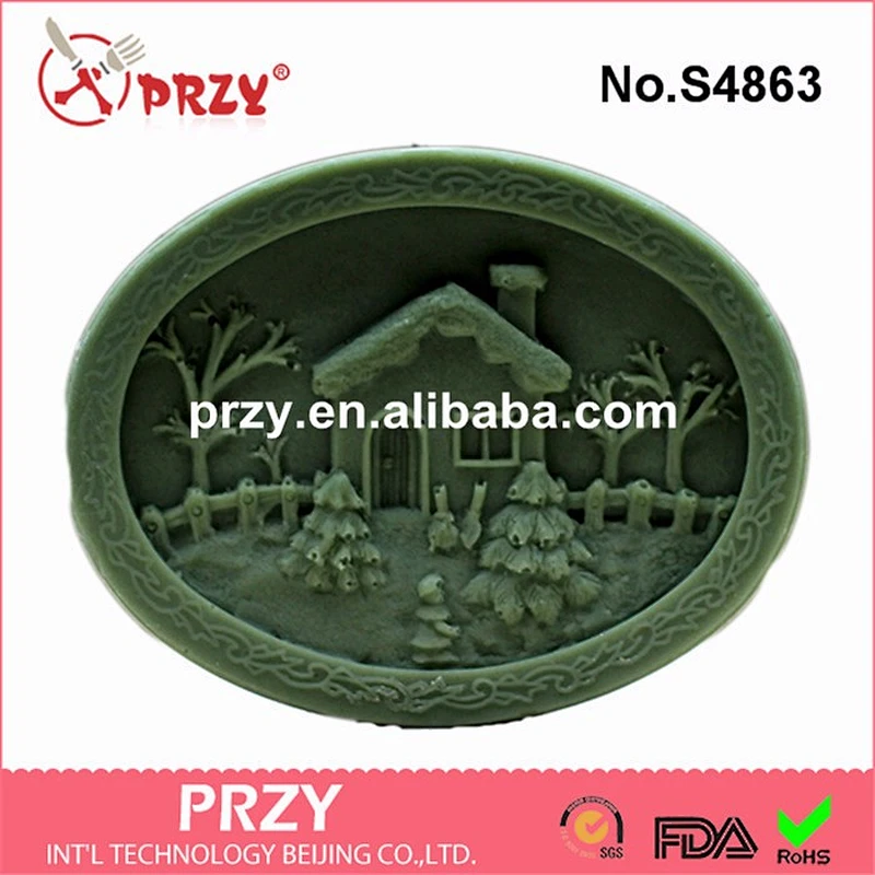 S4863 High Quality House Circle DIY Soap Molds